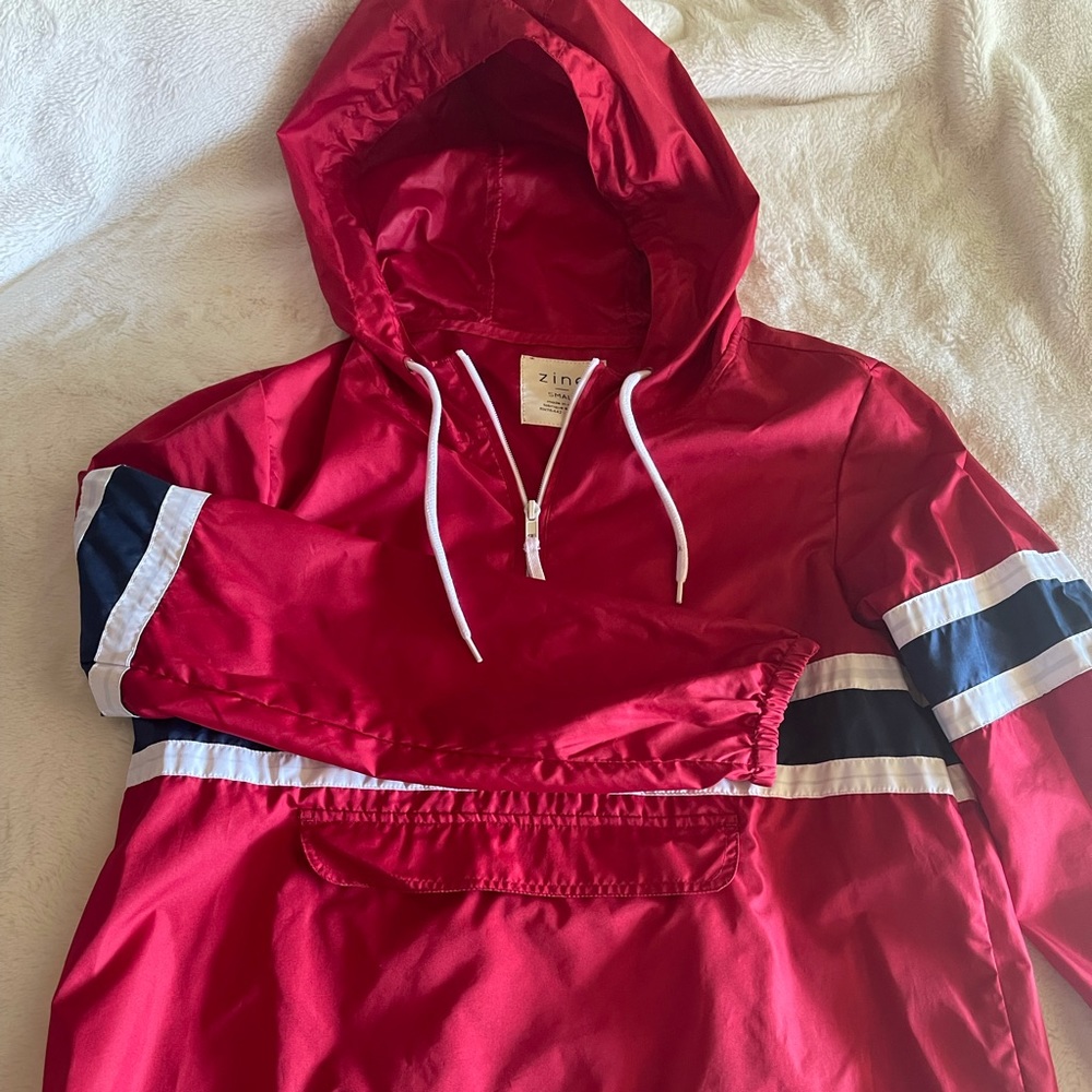 Zine red windbreaker women jacket